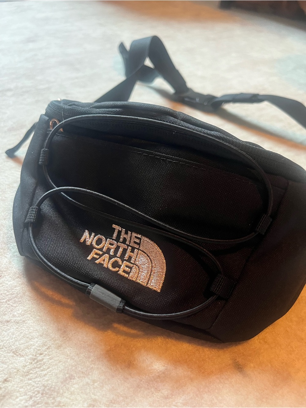 The North Face Black Waist Bag with Logo Front Panel